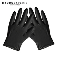 100 x Disposable Black Nitrile Gloves - S M L XL | Latex Powder Free