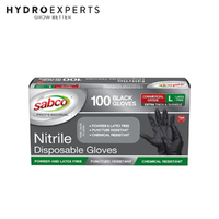 Sabco Black Nitrile Powder Free Disposable Gloves - S / M / L / XL  | Powder & Latex Free