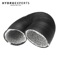 Black PVC Coated Dual Layer Air Duct - 5 Meters | 152MM (6" Inch) | Ventilation