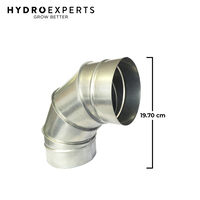 Galvanized Steel Round Duct 90 Degrees Elbow - [Size: 100MM (4" Inch)]