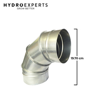 Galvanized Steel Round Duct Elbow 90 Degrees - 100MM (4" Inch) | Air Ventilation