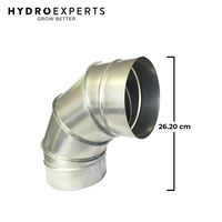 Galvanized Steel Round Duct 90 Degrees Elbow - [Size: 150MM (6" Inch)]
