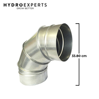 Galvanized Steel Round Duct Elbow 90 Degrees - 200MM (8" Inch) | Air Ventilation