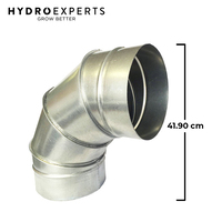 Galvanized Steel Round Duct 90 Degrees Elbow - [Size: 250MM (10" Inch)] 