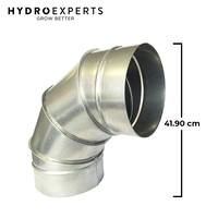 Galvanized Steel Round Duct Elbow 90 Degrees - 250MM (10") | Air Ventilation