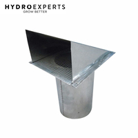 Galvanized Steel Screened Wall Vent - 315MM (12" Inch) | Built-in Hood