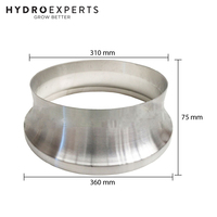 Aluminium Duct Reducer - 14" Inch (350MM) to 12" Inch (300MM) | Ventilation