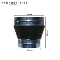 Duct Reducer w/ Insulation - 10" (250MM) to 8" (200MM) | Fan | Ventilation | Carbon Filter