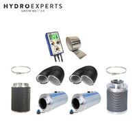 Hyperfan Silenced EC v2 250MM Intake + 250MM Exhaust Fan Complete Kit w/ v2 Climate Controller