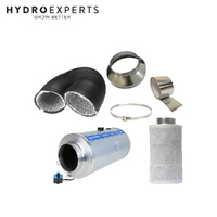 Phresh Silenced EC Hyperfan 125MM (5" Inch) + Phresh Carbon Filter 125 x 400MM + 5M Duct