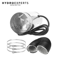 Inline Booster Exhaust Ventilation Fan - 100MM (4") | 5M Duct | Heat Transfer