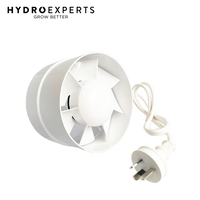 Inline Duct Booster Exhaust Ventilation Fan - 150MM (6") | 18W | 188CFM | IPX2