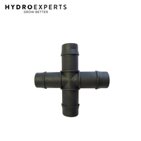 PVC Hose Pipe Cross Barbed 4-Way [Size: 19MM]