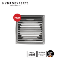 Fantech EFLSS External Fixed Louvre Grille - 100MM / 125MM / 150MM / 160MM / 200MM | 316 Stainless Steel | BAL-40