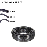 Polytube Black Tube Irrigation Fitting Hose - 13MM X 30M | Hydroponics | Flexible Pipe