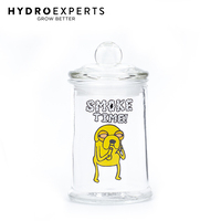 Stash Jar Smoke Time Jake - 150ML | Clear Glass Jar | Herb Storage