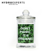 Stash Jar Don't Panic - 150ML | Clear Glass Jar | Herb Storage