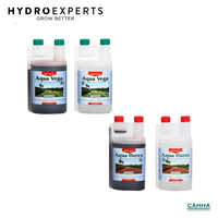 Canna Aqua Vega A+B + Flores A+B - 4 x 1L Set | Hydroponics Base Nutrient
