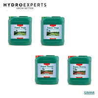Canna Aqua Vega A+B + Flores A+B - 4 x 5L Set | Hydroponics Base Nutrient