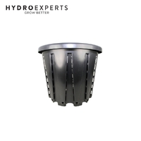 Anti-Root Spiral Round Garden Black Pot with Fleet - 3L | Diameter: 190MM Height: 205MM