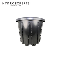 Anti-Root Spiral Round Garden Black Pot with Fleet - 10L | Diameter: 300MM Height: 250MM
