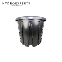 Anti-Root Spiral Round Garden Black Pot Mesh Base with Feet - 28L | Diameter: 420MM Height: 360MM