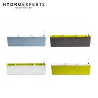 Plastia Berberis Self-Watering Windows Box Wicking System - 80CM | Grey / Blue / Green / White 