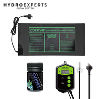 Cultiv8 Heat Mat 388MM x 282MM + Seedling Thermostat + GT Clonex Purple 50ML