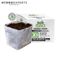 QuikGRO Coco Coir Rapid Rize Block - 4" x 4" x 3" | Low on EC