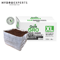 QuikGRO Coco Coir Rapid Rize Block - 10" x 10" x 7" | Low on EC