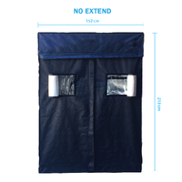 Hydroponics Grow Tent - 152CM x 152CM x (213CM - 244CM) | Height Adjustable