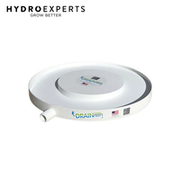Drain Away Drain Tray 22" - White / Black | UV Inhibitors | Elevated Center Pedestal