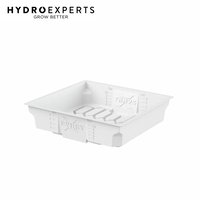 X-Trays Flood & Drain Tray Table - 68CM x 68CM x 17CM | 2 x 2 ft | White
