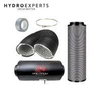 Pro Grow Aeroblast Silenced EC 250MM (10" Inch) Fan + Pro Grow Dragon Carbon Filter 250 x 1000MM + 5M Duct