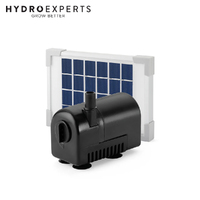 PondMAX 12V DC Water Pump with Solar Panel - PS200 | 175 L/H | 1W | Head 0.7M | 8MM Tubing