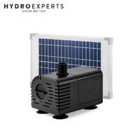 PondMAX 12V DC Water Pump with Solar Panel - PS1700 | 1700 L/H | 19W | Head 2.6M | 19MM/20MM Tubing