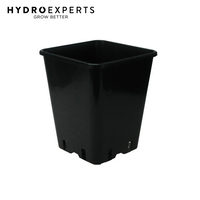 [10] x Flood Drain Square Plastic Pot - 7L | 20CM (W) x 20CM (L) x 23CM (H)