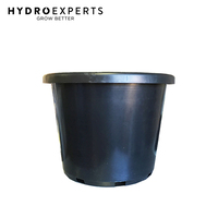 10 x Round Black Heavy Duty Plastic Pot - 27L | Diameter 400MM | Height 330MM