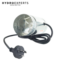 Inline Duct Booster Exhaust Ventilation Fan - 100MM (4" Inch) | 12W | Intake Outtake
