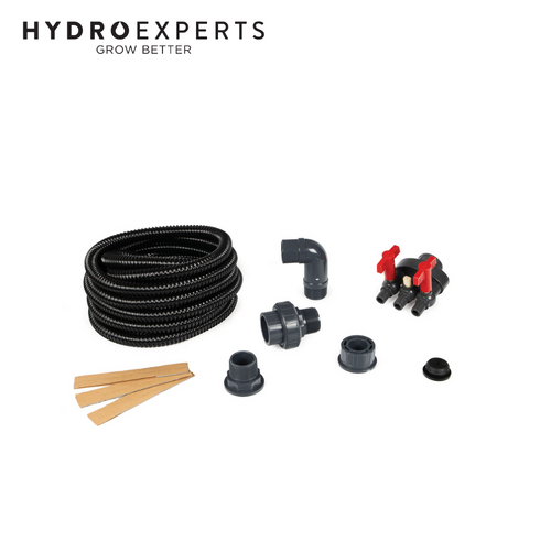 OASE Fountain Basin Plumbing Kit - Triple | 1.5 Inch Union | 3 x 19MM Hosetail