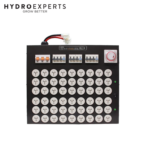 Hortitek Light Management Unit (LMU) - 54 Outlet + 6 Live | 27 On/27 Off or 54 On | 80A