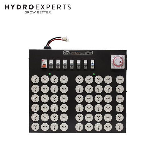 Hortitek Light Management Unit (LMU) - 48 Outlet + 6 Live | 24 On/24 Off | 100A | 1 Phase