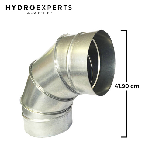 Galvanized Steel Round Duct 90 Degrees Elbow - [Size: 250MM (10