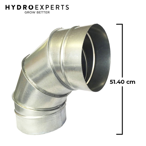 Galvanized Steel Round Duct 90 Degrees Elbow - [Size: 300MM (12