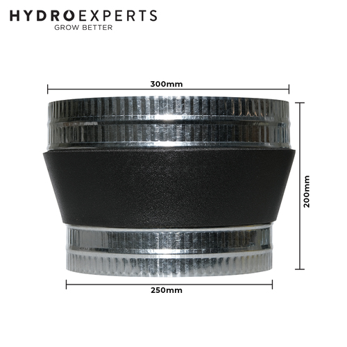 Galvanized Steel Duct Reducer with Foam Insulation - 300MM (12