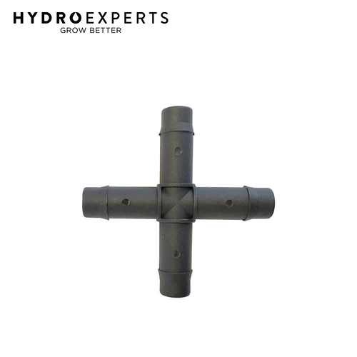 PVC Hose Pipe Cross Barbed 4-Way [Size: 4MM]