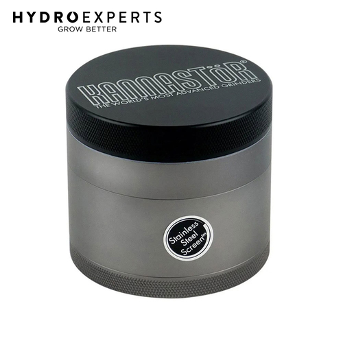 Kannastor 4 Piece Solid Body Herb Grinder - Gunmetal [Size: 56MM]