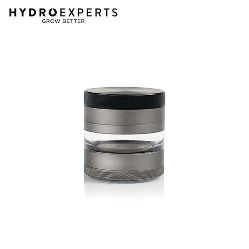 Kannastor 4 Piece Solid Top Jar Body Herb Grinder - Gunmetal [Size: 56MM]