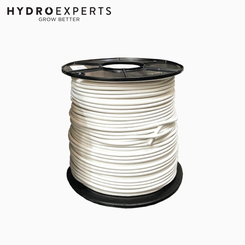 White Tube Irrigation Fitting Hose - 6MM X 100M | Hydroponics | Flexible Pipe
