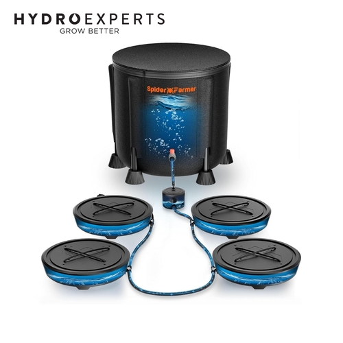 Spider Farmer 4 Pot Self Watering System Kits | Wicking System | 50L Reservoir